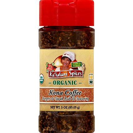 Kaiulani Spices Organic Rub & Seasoning Burgers & Steak Kona Coffee - 3 Oz - Image 2