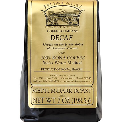 Hualalai Estate Coffee Grind Medium-Dark Roast Kona Decaf - 7 Oz - Image 2