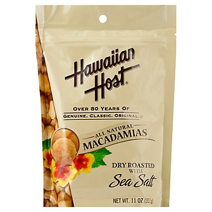 Hawaiian Host Macadamias Dry Roasted with Sea Salt - 11 Oz - Image 1