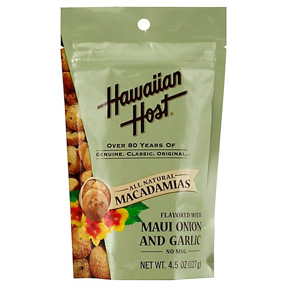 Hawaiian Host Macadamias Flavored with Maui Onion and Garlic - 4.5 Oz