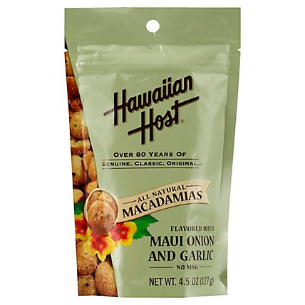 Hawaiian Host Macadamias Flavored with Maui Onion and Garlic - 4.5 Oz - Image 1