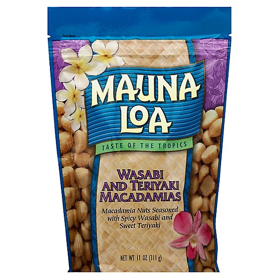 Mauna Loa Macadamias Wasabi and Teriyaki - 11 Oz