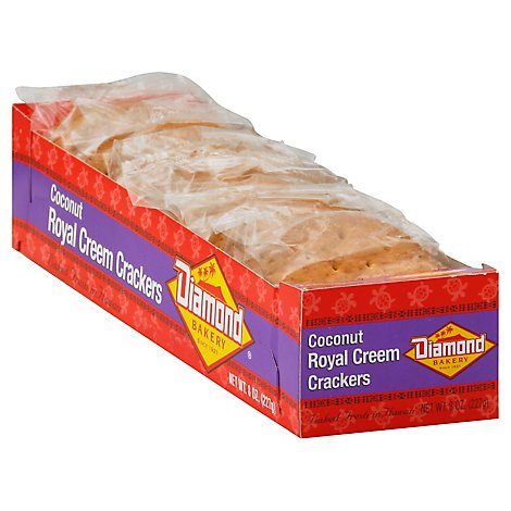 Diamond Bakery Coconut Royal Creme Crackers - 8 Oz