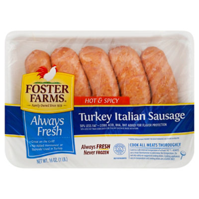 Foster Farms Hot Italian Sausage 16 Oz Safeway