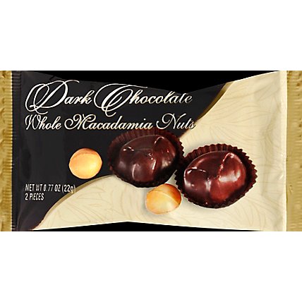 Hawaiian Sun Dark Chocolate Macadamia Nuts - .77 Oz - Image 2