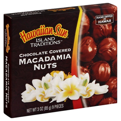 Hawaiian Sun Chocolate Covered Macadamia Nut Island Tradition Candy - 3 ...