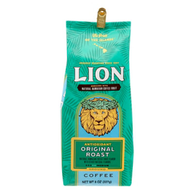 Lion Coffee Auto Drip Grind Antioxidant Rich Natural Original 8 Oz
