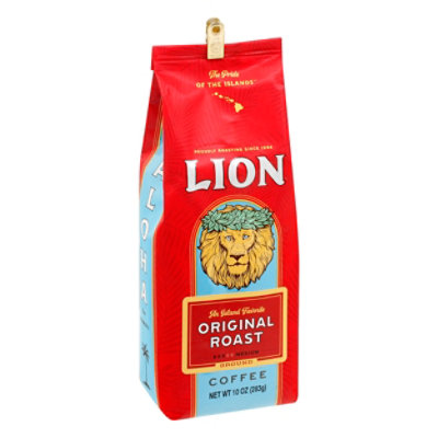 Lion Coffee Auto Drip Grind Medium Roast Original - 10 Oz