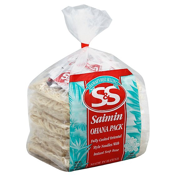 S & S Ohana Pack Saimin Noodles With Instant Soup Base - 40.5 Oz