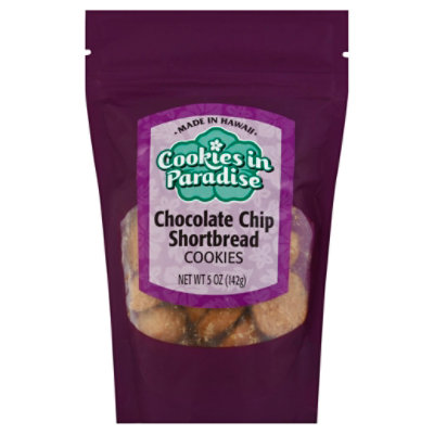 Cookies In Paradise Chocolate Chip Shortbread Cookies - 5 Oz