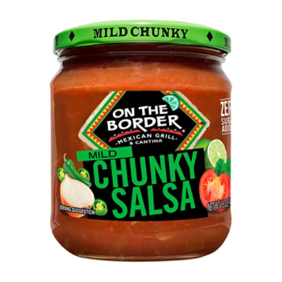On The Border Salsa Chunky Mild Jar - 16 Oz