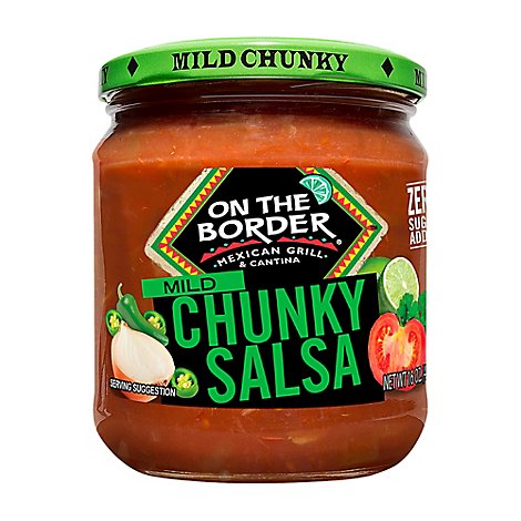 On The Border Salsa Chunky Mild Jar - 16 Oz