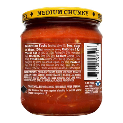 On The Border Salsa Chunky Medium Jar - 16 Oz - Image 6