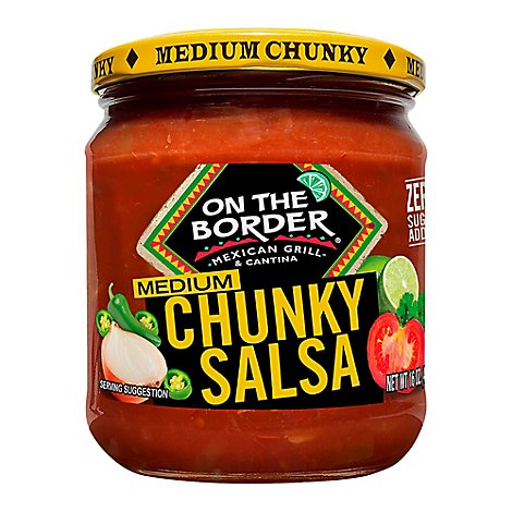 On The Border Salsa Chunky Medium Jar - 16 Oz