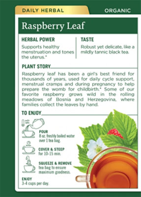 Traditional Medicinals Herbal Tea Organic Raspberry Leaf - 16 Count - Image 4