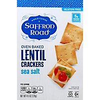 Saffron Road Crackers LENTIL Sea Salt - 4.5 Oz - Image 2