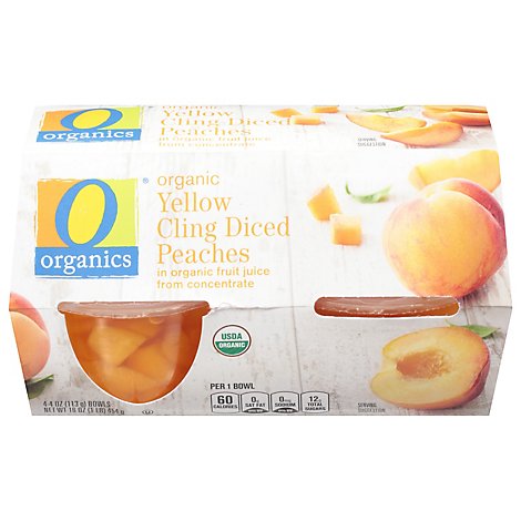 O Organics Organic Peaches Diced - 4-4 Oz