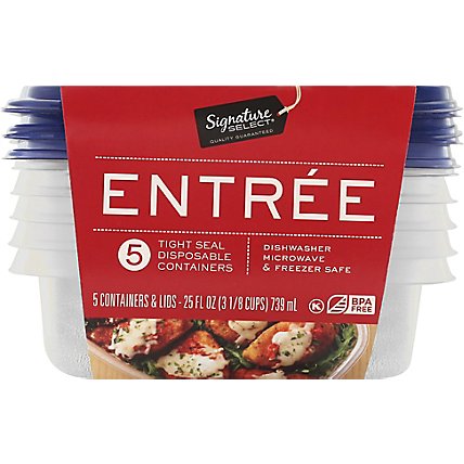 Signature SELECT Containers Storage Tight Seal Entree - 5 Count - Image 2