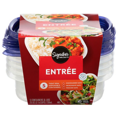 Signature SELECT Containers Storage Tight Seal Entree - 5 Count