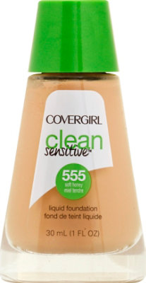COVERGIRL Clean Liquid Foundation Sensitive Skin Soft Honey 555 - 1 Fl. Oz. - Image 2