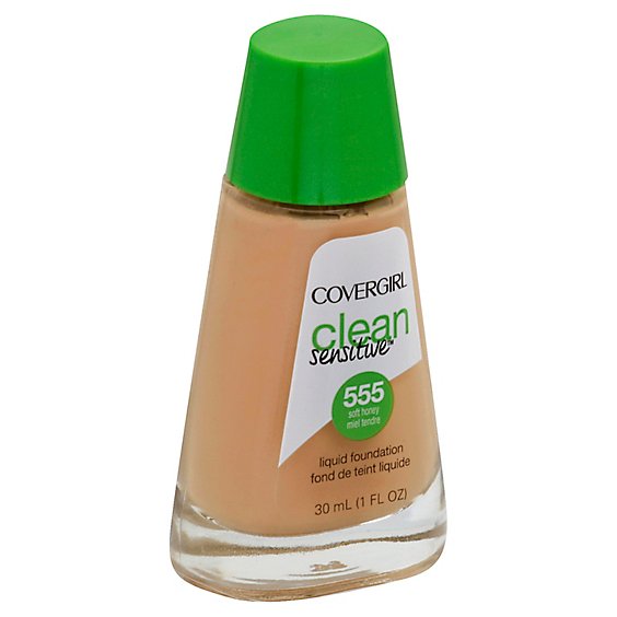 COVERGIRL Clean Liquid Foundation Sensitive Skin Soft Honey 555 - 1 Fl. Oz.