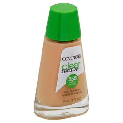 COVERGIRL Clean Liquid Foundation Sensitive Skin Soft Honey 555 - 1 Fl. Oz.