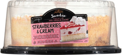 Jon Donaire Strawberries & Cream Ice Cream Cake - 40 Oz - Image 6