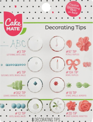 Cake Mate Decorating Tips - 8 Count - Image 2
