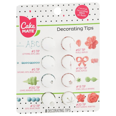 Cake Mate Decorating Tips - 8 Count - Image 1