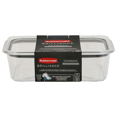 Rubbermaid Brilliance 9.6 Cup Large Stain-Proof Food Storage Container