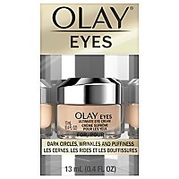 Olay Ultimate Eye Cream for Wrinkles Puffy Eyes + Dark Circles - 0.4 Fl. Oz. - Image 3
