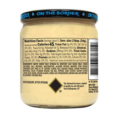 On The Border Queso Creamy Monterrey Jack Jar - 15.5 Oz - Image 4