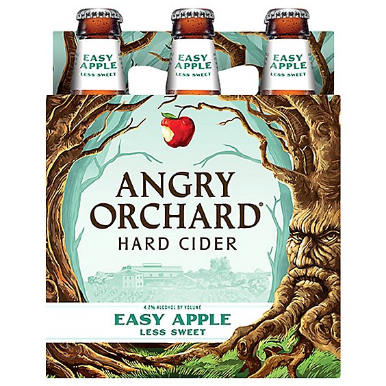 Angry Orchard Hard Cider Easy Apple Bottles - 6-12 Fl. Oz.