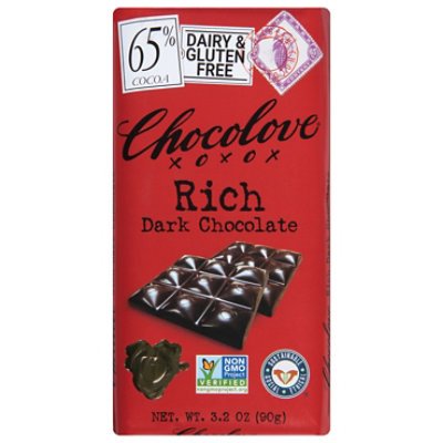 Chocolove Chocolate Bar Dark Chocolate Rich 65% Cocoa Content - 3.2 Oz - Image 2