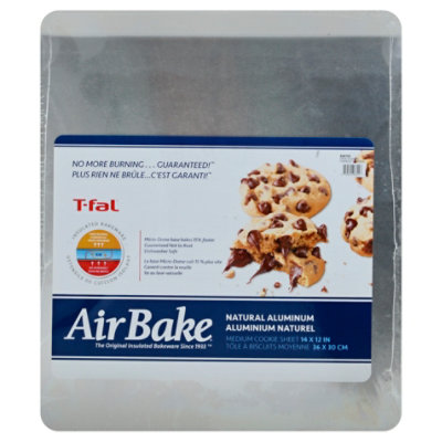 T-fal AirBake Natural Aluminum Cookie Sheet, 14 x 16, Silver