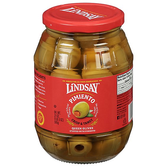 Lindsay Olives Queen Spanish Stuffed Pimiento - 21 Oz