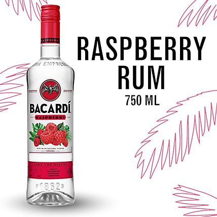 Bacardi Raspberry Gluten Free Rum - 750 Ml - Image 1