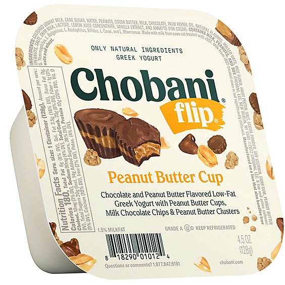 Chobani Flip Low-Fat Greek Yogurt Peanut Butter Cup - 4.5 Oz