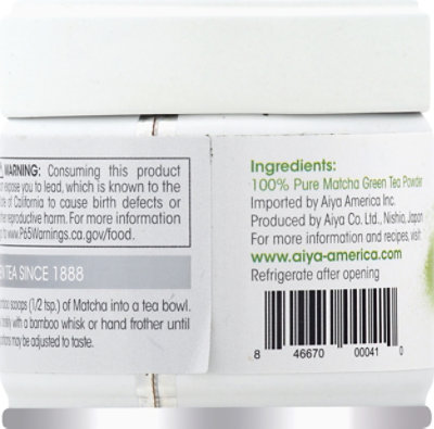 Aiya Matcha Tea Ceremonial Grade - 1.1 Oz - Image 5