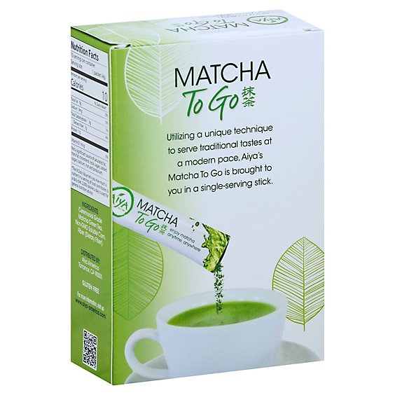 Aiya Matcha Tea To Go Sticks - 10 Count