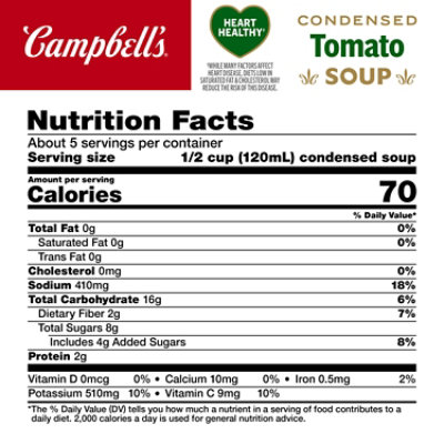 Campbell's Condensed Heart Healthy Tomato Soup - 23.2 Oz - Image 4