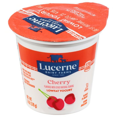 Lucerne Yogurt Lowfat Cherry Flavored - 6 Oz - Image 1