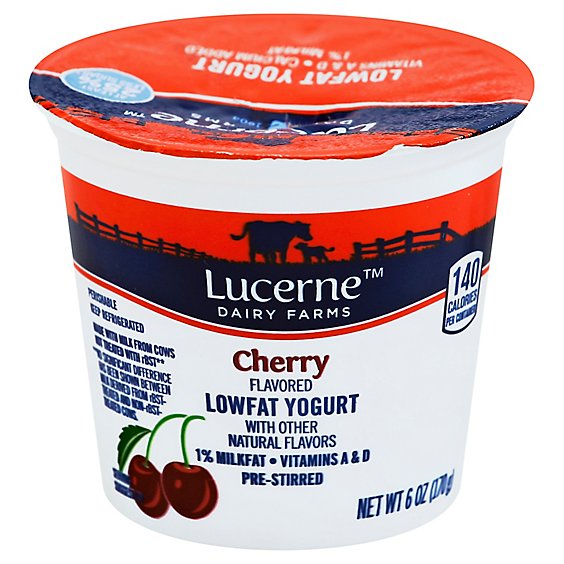 Lucerne Yogurt Lowfat Cherry Flavored - 6 Oz