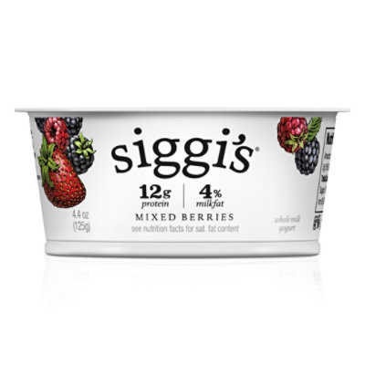 siggi's Mixed Berries Icelandic Skyr Whole Milk Yogurt - 4.4 Oz - Image 1