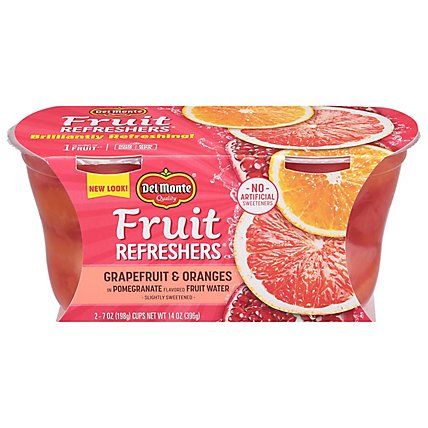 Del Monte Fruit Refreshers Grapefruit & Oranges in Pomegranate Fruit Water Cups - 2-7 Oz - Image 3