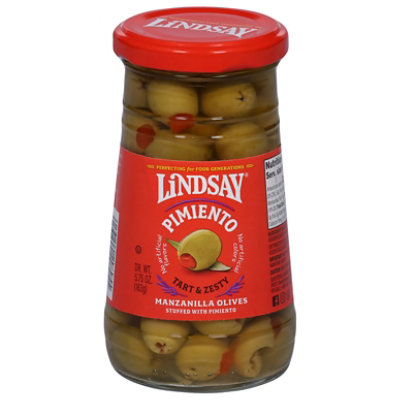 Lindsay Olives Spanish Manzanilla Pimiento Stuffed - 5.75 Oz