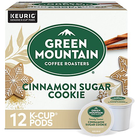Green Mountain Coffee Roasters Coffee K Cup Pods Seasonal Selections Cinnamon Sugar Cookie - 12 Count