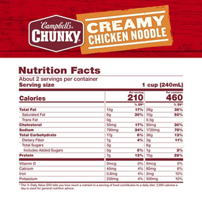 Campbell's Chunky Creamy Chicken Noodle Soup - 18.8 Oz - Image 4