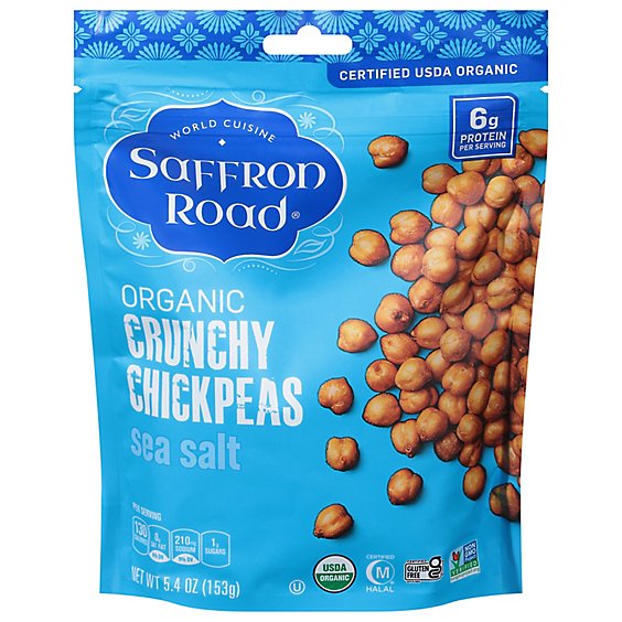 Saffron Road Crunchy Chickpeas Halal Sea Salt - 5.4 Oz