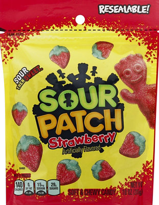 Sour Patch Kids Candy Soft & Chewy Strawberry - Each